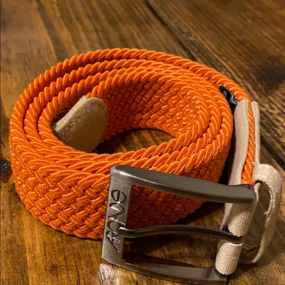Arcade Orange Braided Elastic Belt